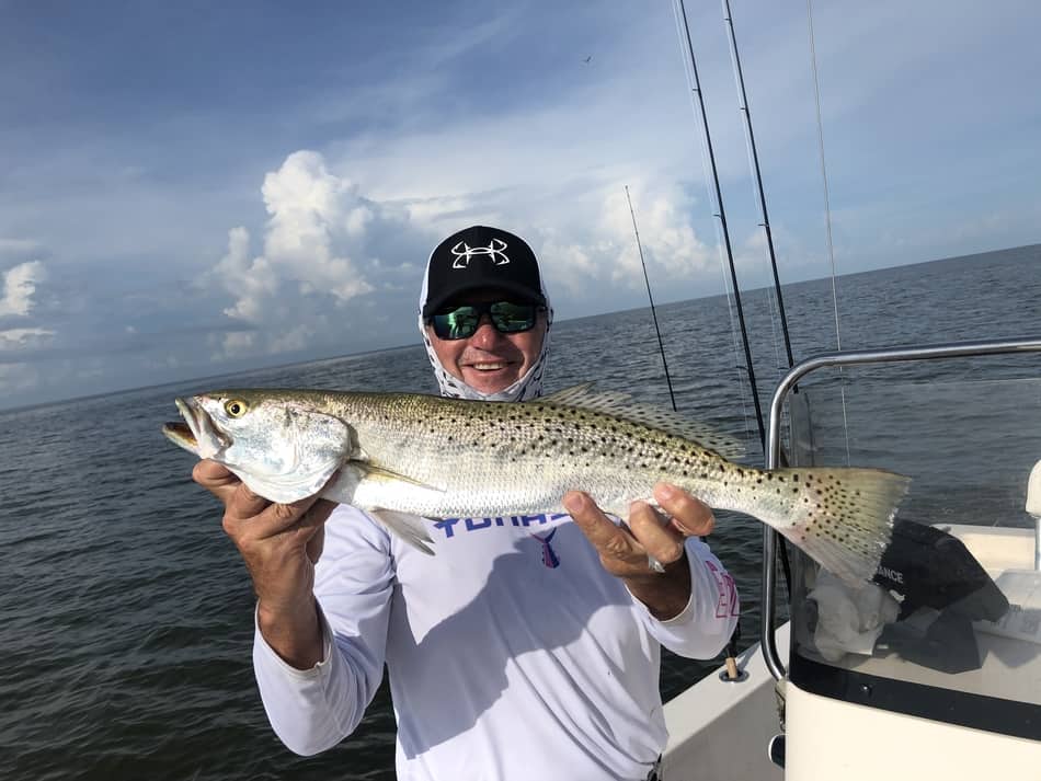 Speckled Trout on boat 